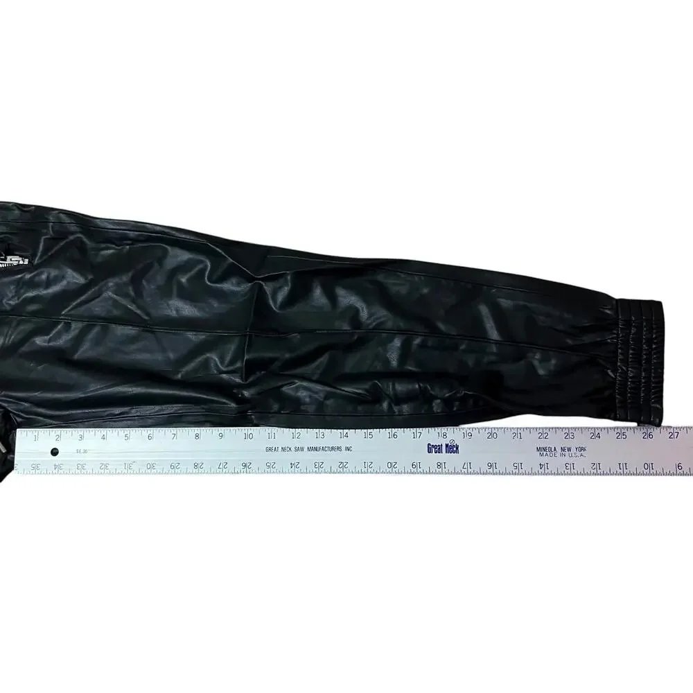Blank NYC‎ Faux Leather Pants 24 Black Streetwear Moto Biker Zipper
